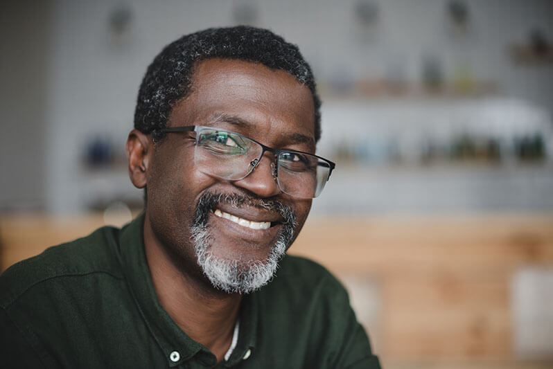 Closeup of a Man Smiling