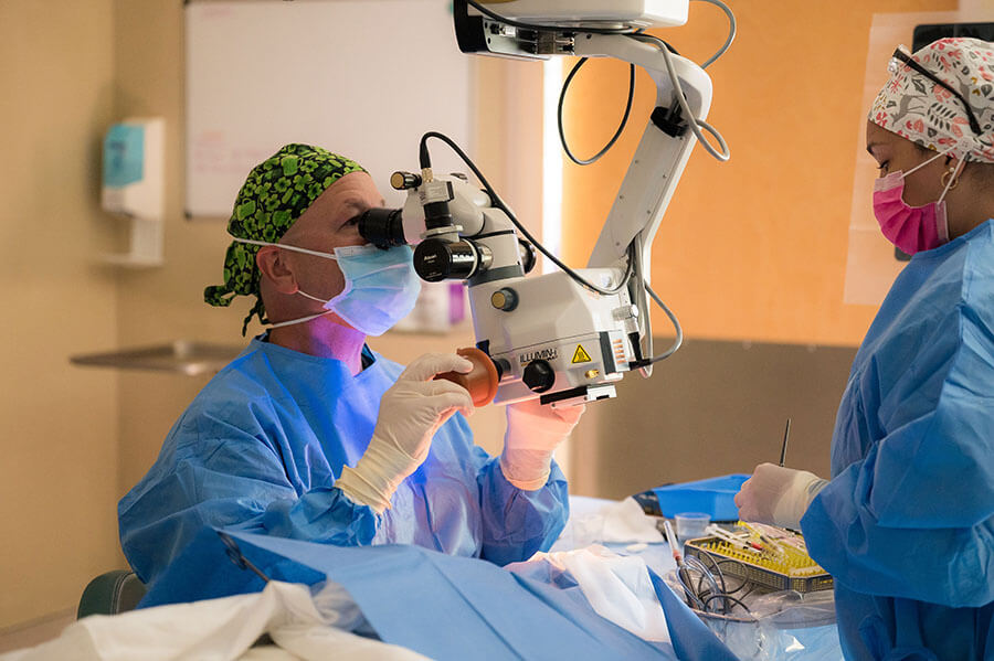 Dr. Sullivan Performing Cataract Surgery